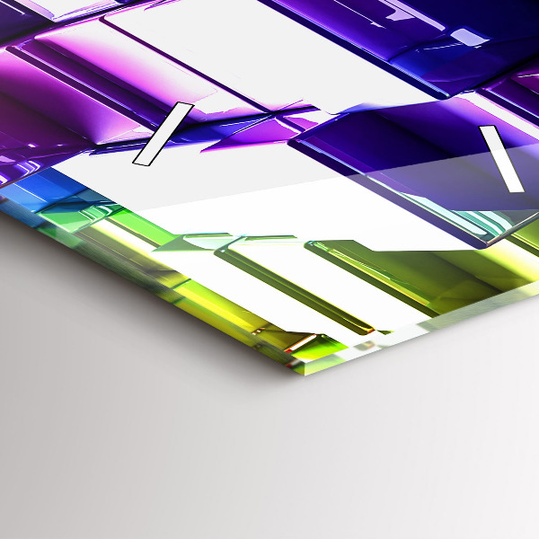 Téglalap alakú üvegóra Színes kockák