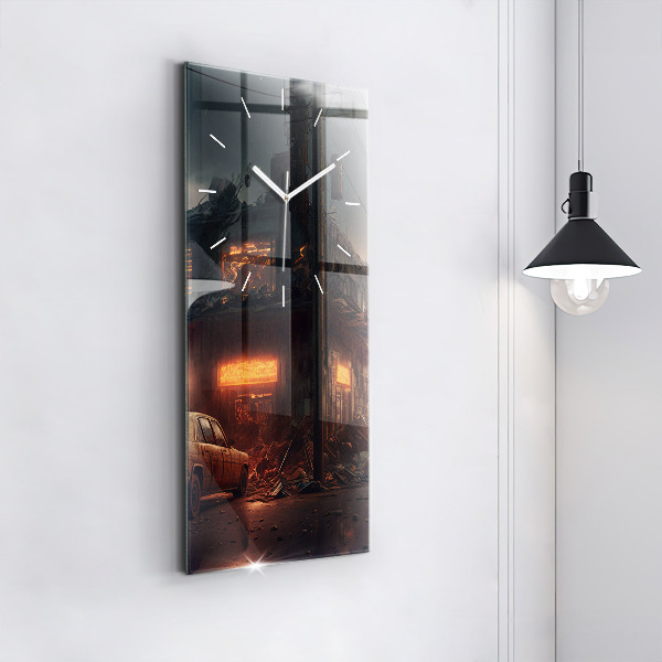 Téglalap alakú üvegóra Apokaliptikus épület