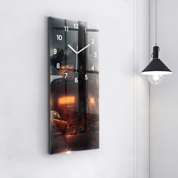 Téglalap alakú üvegóra Apokaliptikus épület