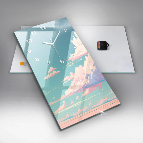 Téglalap alakú üvegóra Az ég pasztell színe