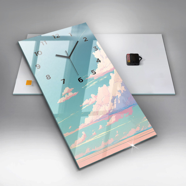 Téglalap alakú üvegóra Az ég pasztell színe