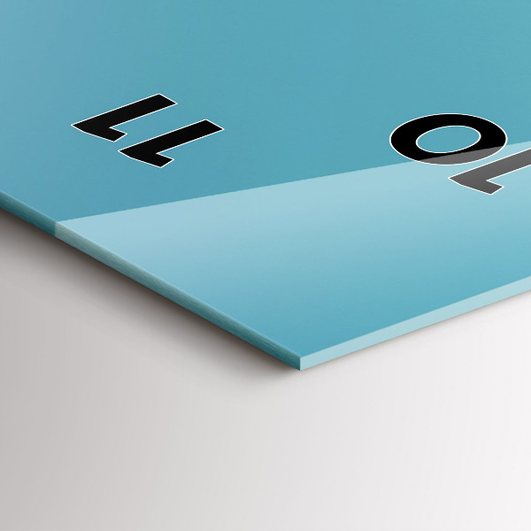 Téglalap alakú üvegóra Az ég pasztell színe