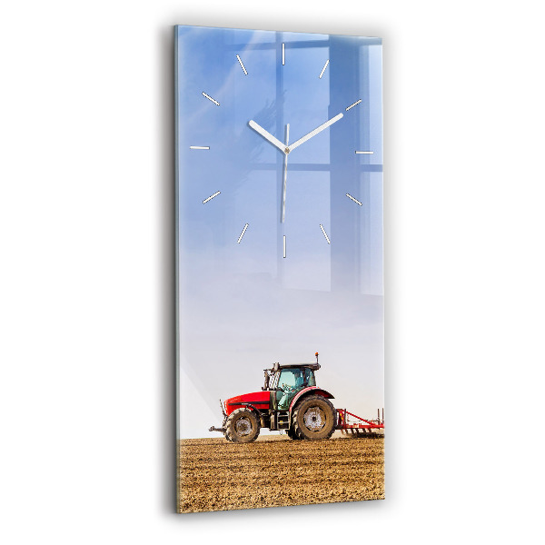 Téglalap alakú üvegóra Farmer egy traktoron