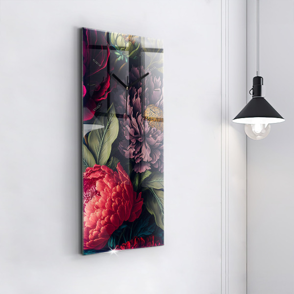 Téglalap alakú üvegóra Vintage virágcsokor