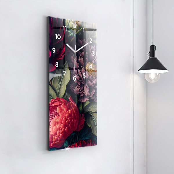 Téglalap alakú üvegóra Vintage virágcsokor