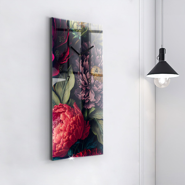 Téglalap alakú üvegóra Vintage virágcsokor