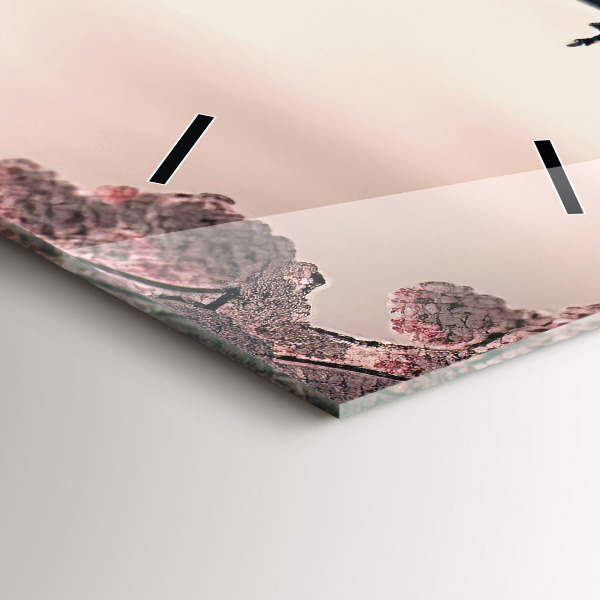 Téglalap alakú üvegóra Torony és virágok Ázsiában