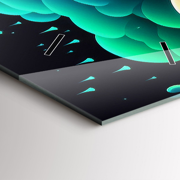 Téglalap alakú üvegóra Neon gomba