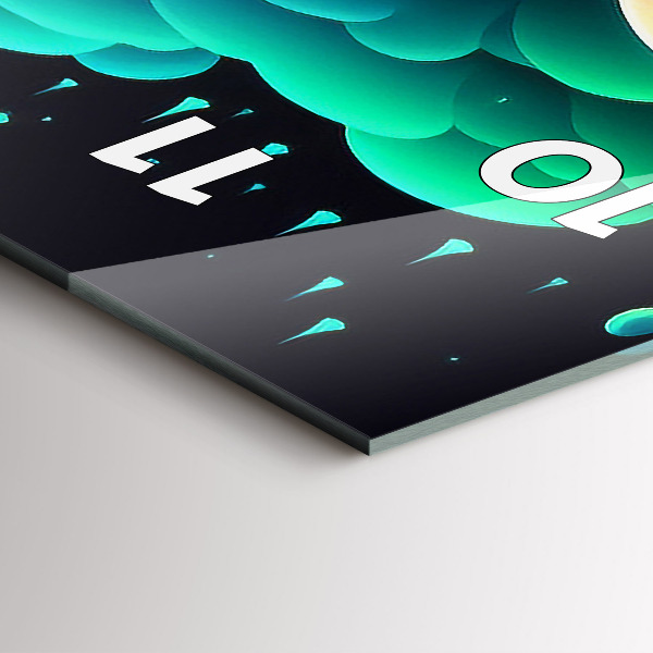 Téglalap alakú üvegóra Neon gomba