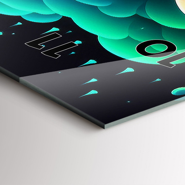 Téglalap alakú üvegóra Neon gomba