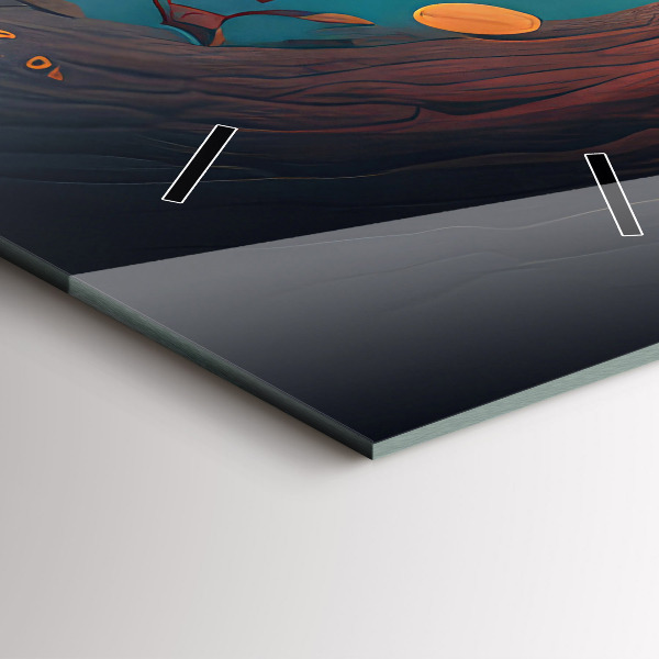 Téglalap alakú üvegóra Erdő és varázsgomba