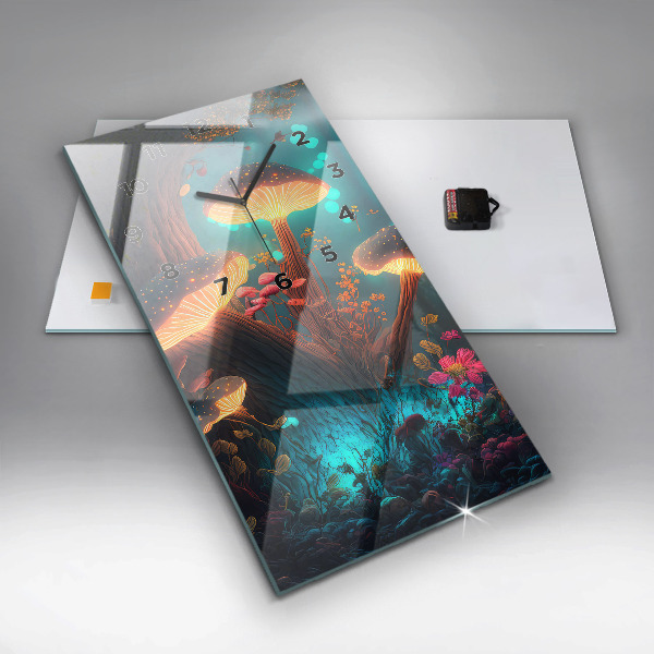 Téglalap alakú üvegóra Erdő és varázsgomba