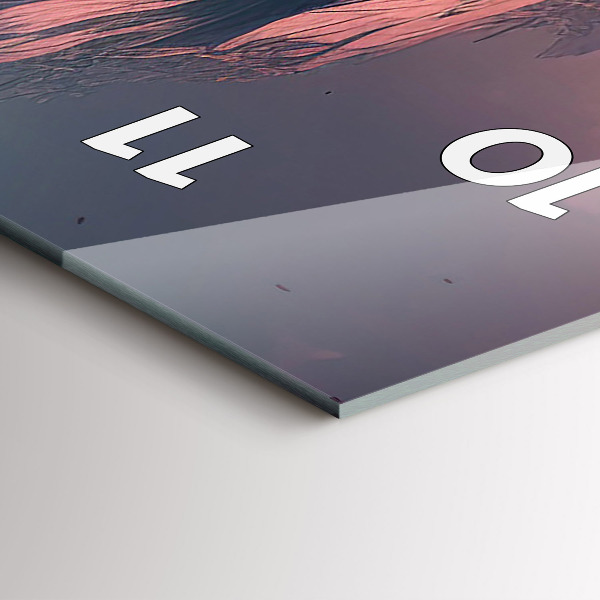 Téglalap alakú üvegóra Varázslatos erdő és hegyek