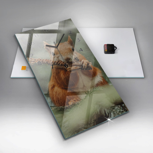 Téglalap alakú üvegóra Mókus és vad természet