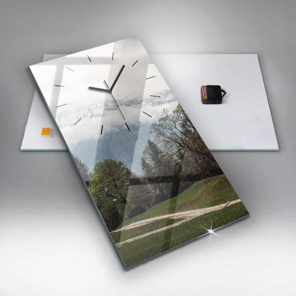 Téglalap alakú üvegóra Kilátás a hegyekre