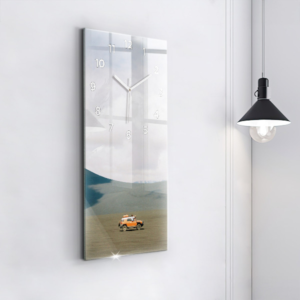 Téglalap alakú üvegóra Jármű a kamcsatkai sivatagban