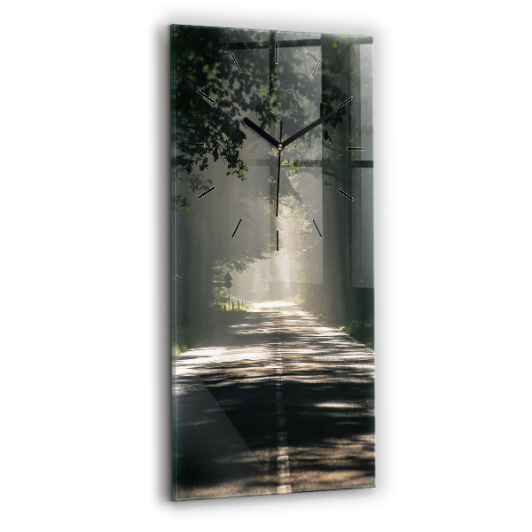 Téglalap alakú üvegóra Erdei út és a napfény csíkjai