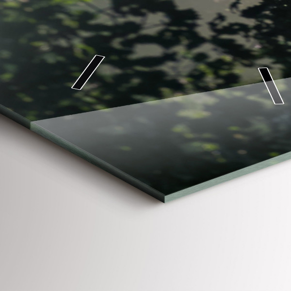 Téglalap alakú üvegóra Erdei út és a napfény csíkjai