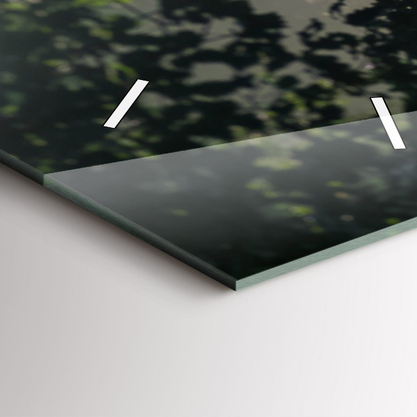 Téglalap alakú üvegóra Erdei út és a napfény csíkjai