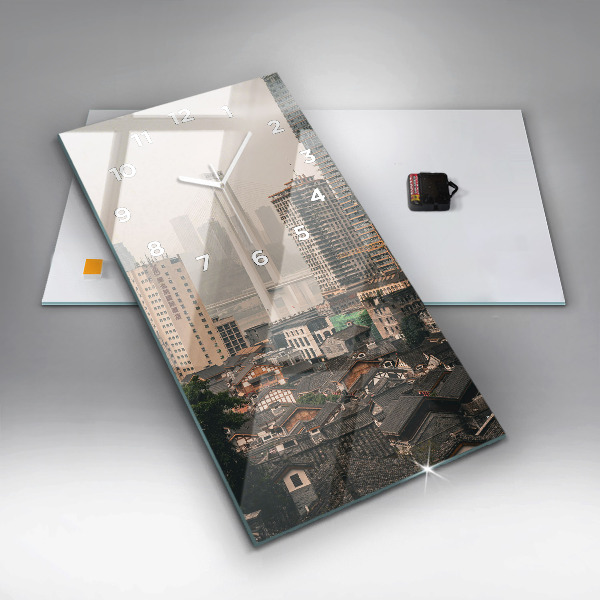 Téglalap alakú üvegóra Chongqing óvárosa