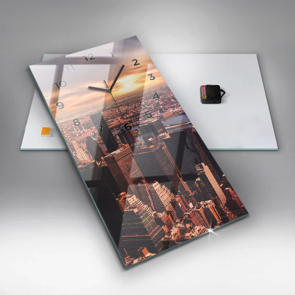 Téglalap alakú üvegóra Panoráma a város nyugati felére