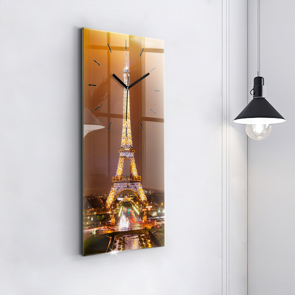 Téglalap alakú üvegóra Kivilágított Eiffel-torony