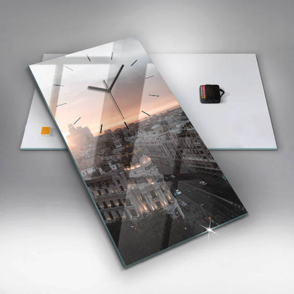 Téglalap alakú üvegóra Városok naplementekor