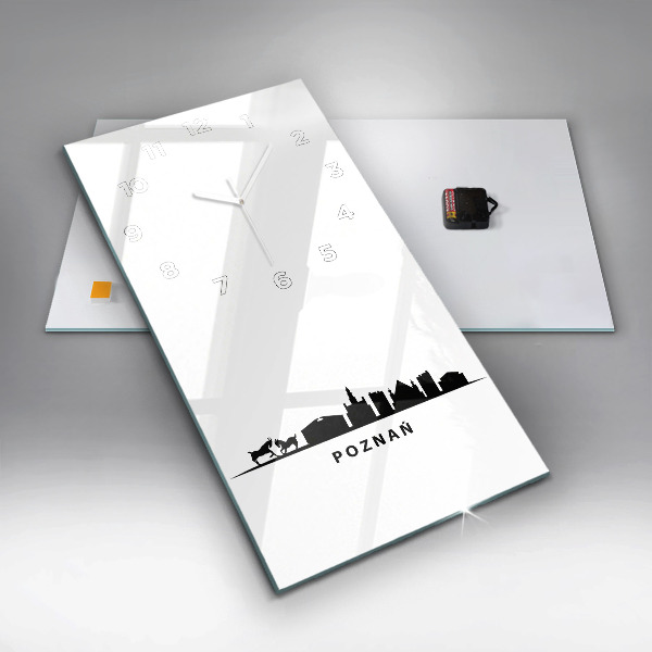 Téglalap alakú üvegóra Poznani panoráma grafika