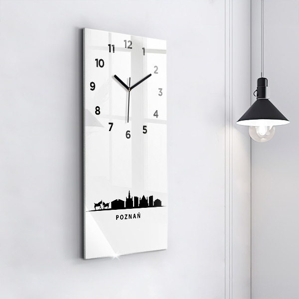 Téglalap alakú üvegóra Poznani panoráma grafika