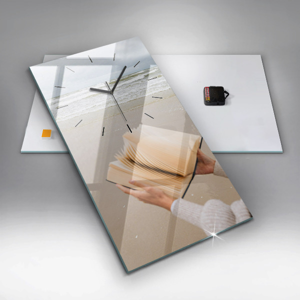 Téglalap alakú üvegóra Egy pillanat egy könyvvel