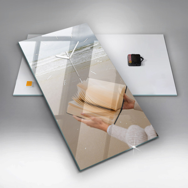 Téglalap alakú üvegóra Egy pillanat egy könyvvel