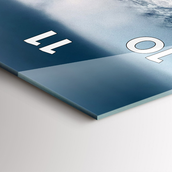 Téglalap alakú üvegóra Téli táj a Tátrában