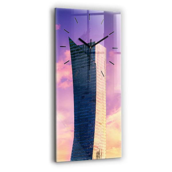 Téglalap alakú üvegóra Felhőkarcoló Varsóban