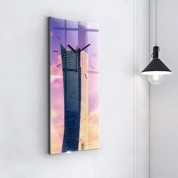 Téglalap alakú üvegóra Felhőkarcoló Varsóban