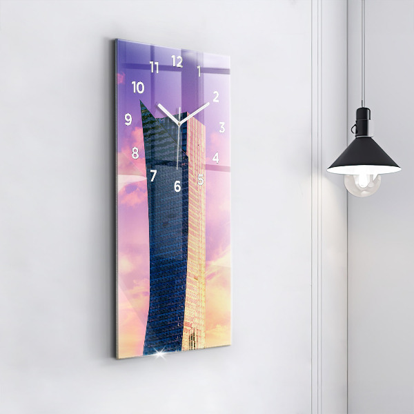 Téglalap alakú üvegóra Felhőkarcoló Varsóban