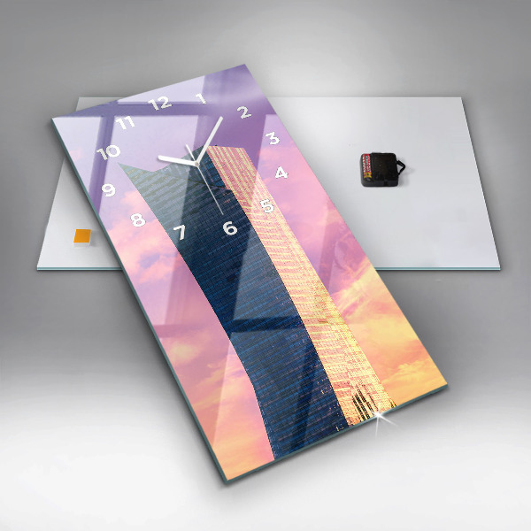 Téglalap alakú üvegóra Felhőkarcoló Varsóban