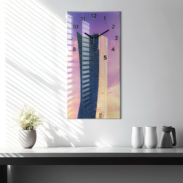 Téglalap alakú üvegóra Felhőkarcoló Varsóban