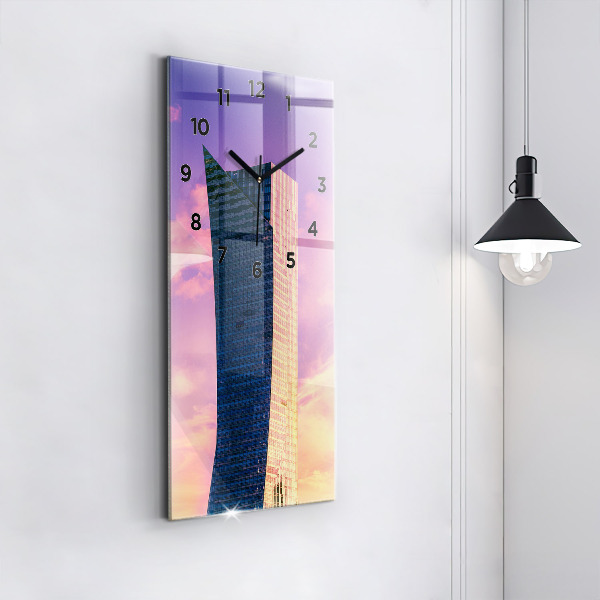 Téglalap alakú üvegóra Felhőkarcoló Varsóban