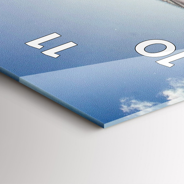 Téglalap alakú üvegóra A lengyel zászló az égen