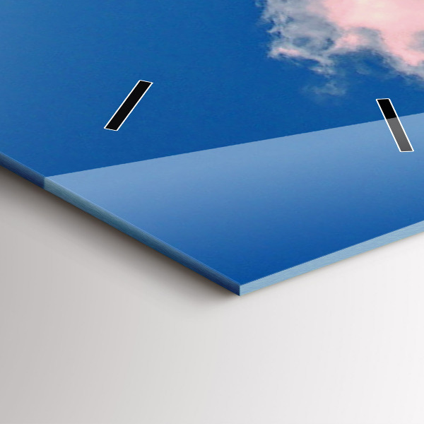 Téglalap alakú üvegóra Hegyek kék ég alatt