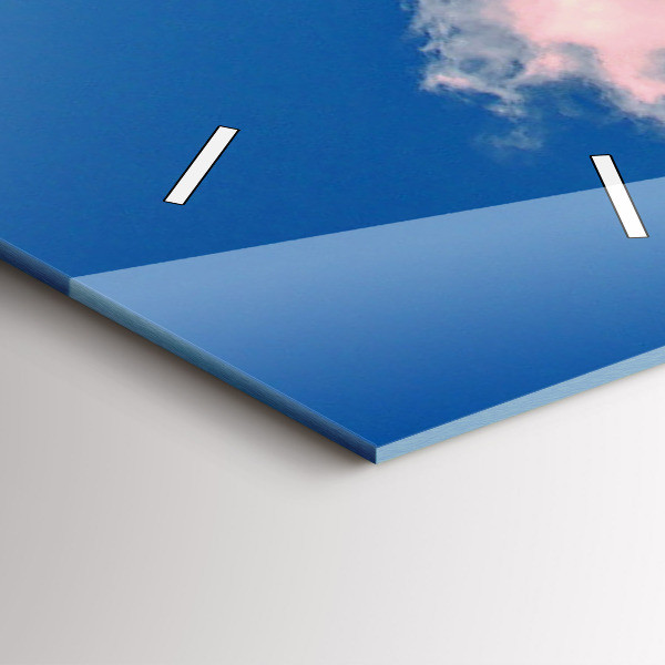 Téglalap alakú üvegóra Hegyek kék ég alatt