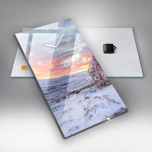 Téglalap alakú üvegóra Víkendház hegyekben