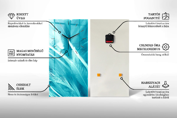Téglalap alakú üvegóra Philadelphia város látképe