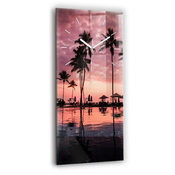 Téglalap alakú üvegóra Pálmafák Hawaii-on
