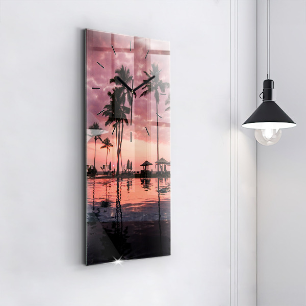 Téglalap alakú üvegóra Pálmafák Hawaii-on