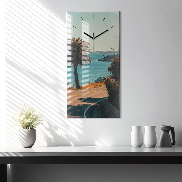 Téglalap alakú üvegóra Pálmafák Malibuban