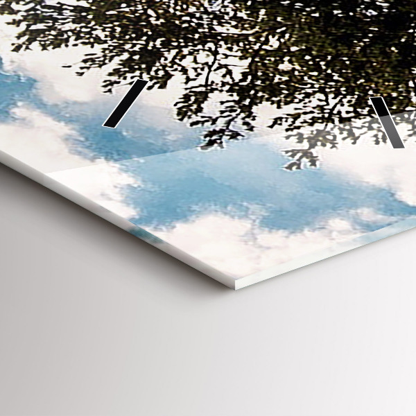 Téglalap alakú üvegóra Egy fa a dombon