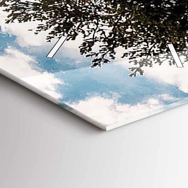 Téglalap alakú üvegóra Egy fa a dombon