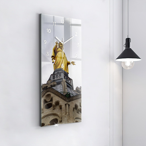 Téglalap alakú üvegóra Szűz Mária szobra Lyonban