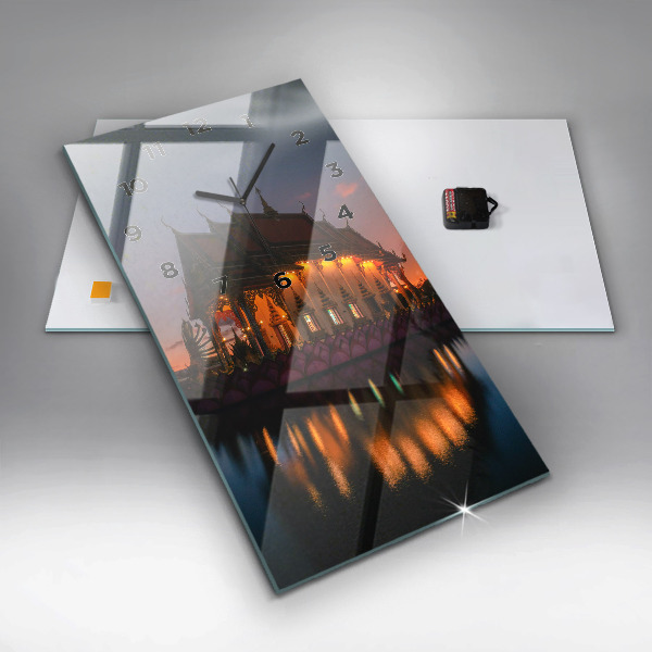 Téglalap alakú üvegóra Templom Bangkokban